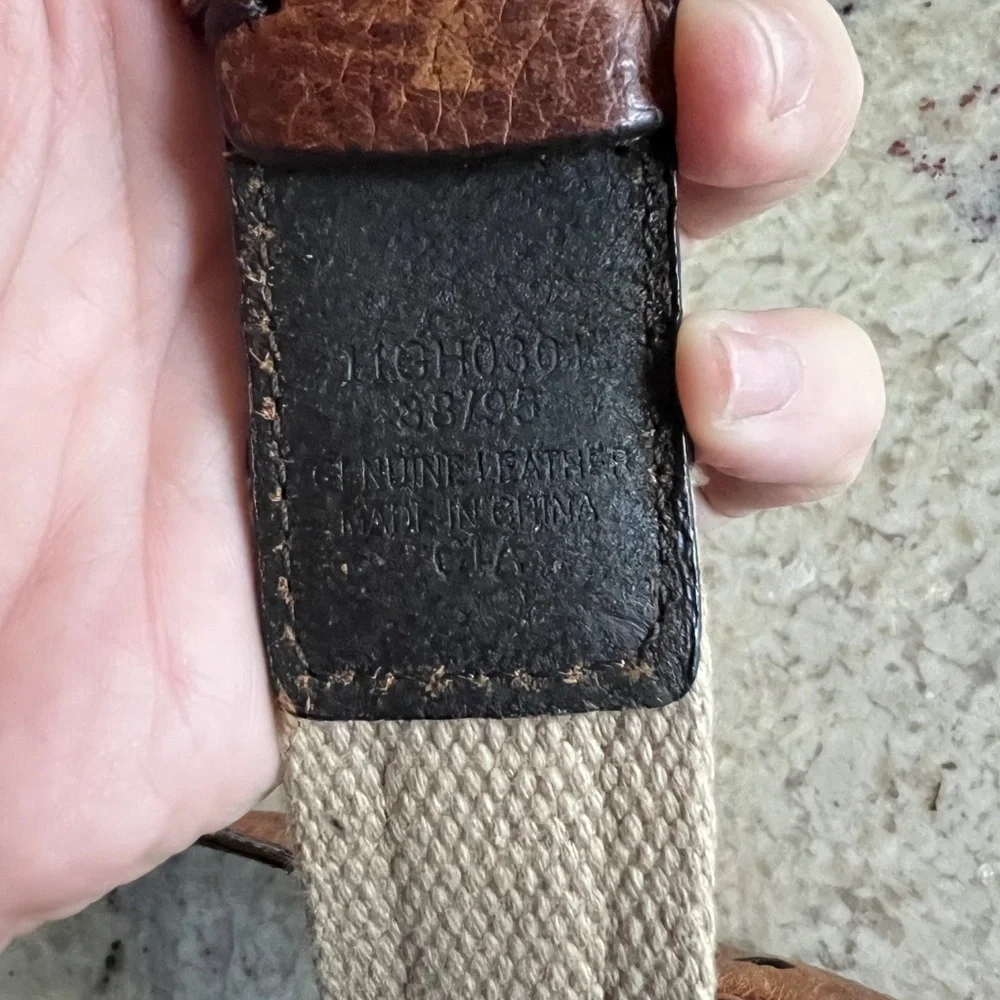 Vintage  Leather Belt Sz 38